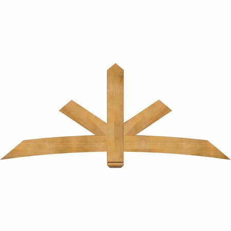 Ekena Millwork Alberta Rough Sawn Timber Gable Bracket, Western Red Cedar, 84"W x 35"H x 4"D x 6"F, 10/12 Pitch GBW084X35X0406ALB00RWR